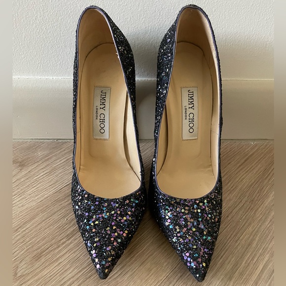 Jimmy Choo Romy 100 glitter pointed toe pump - Picture 3 of 7